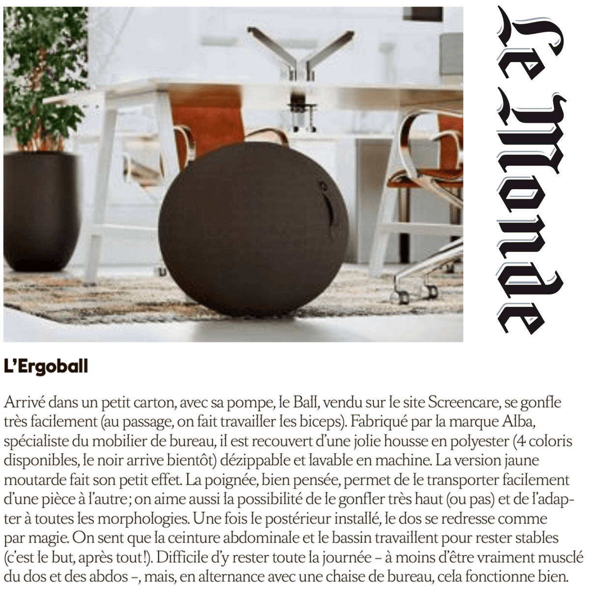 Swiss Ball Bleu - SC Mobilier