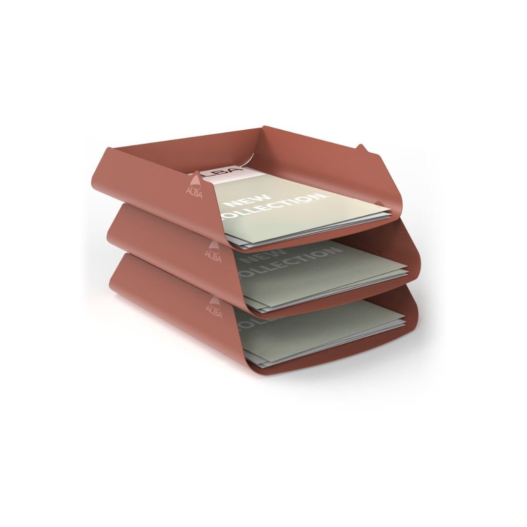 Corbeille à Courrier - Métal Terracotta - SC Mobilier