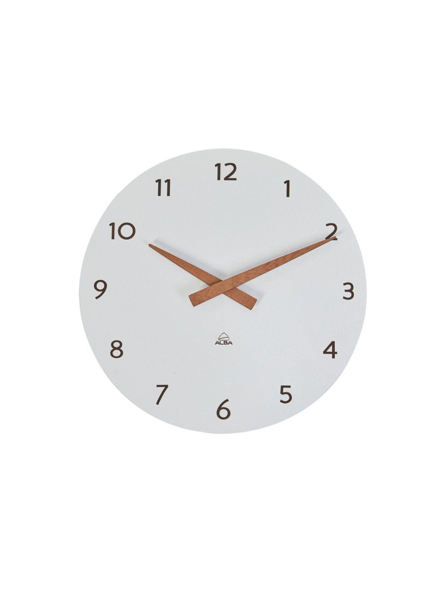 Horloge Milena Murale Bois - Blanc - SC Mobilier