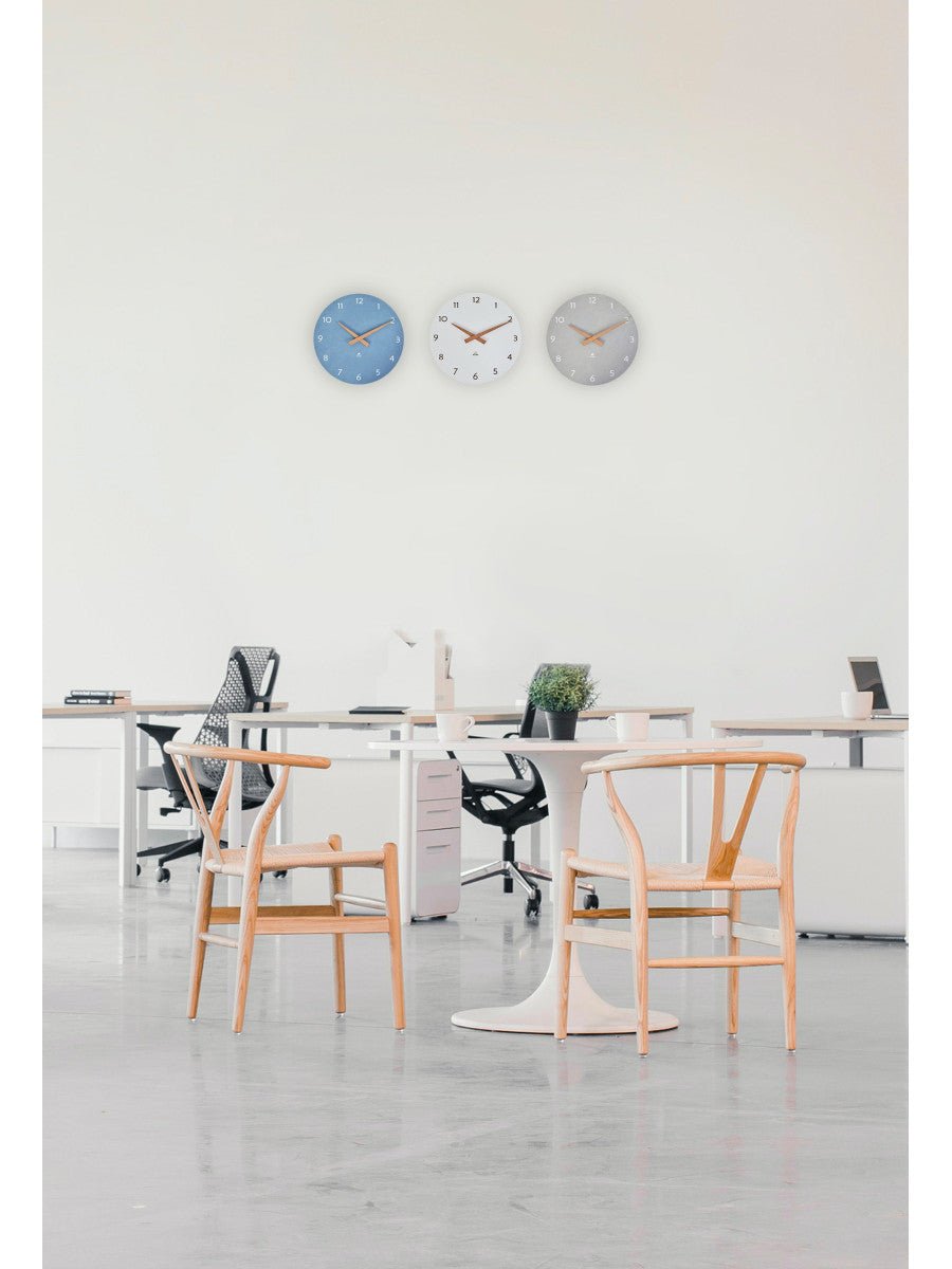 Horloge Milena Murale Bois - Bleu - SC Mobilier