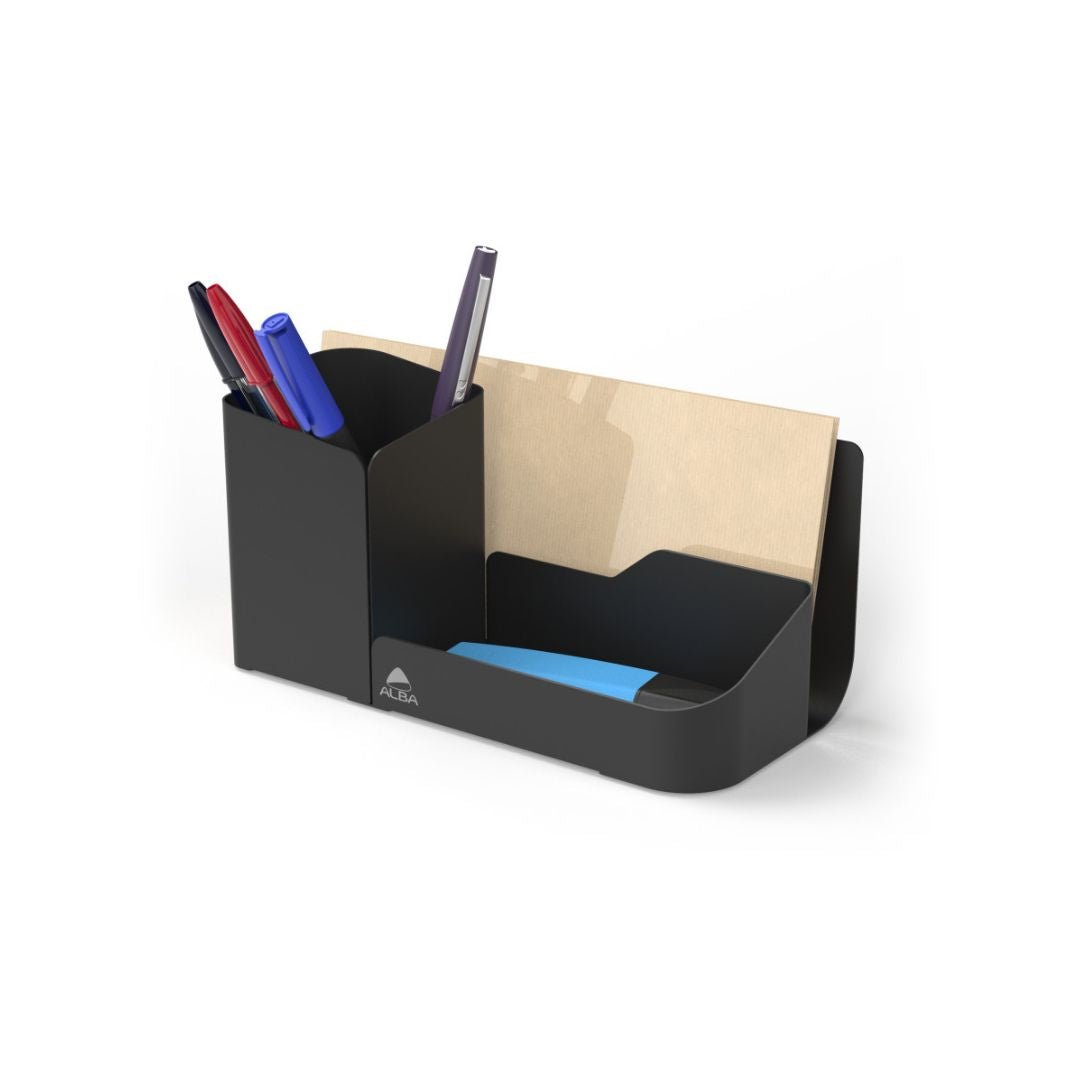 Organisateur Bureau 3 Compartiments - Métal Noir - SC Mobilier