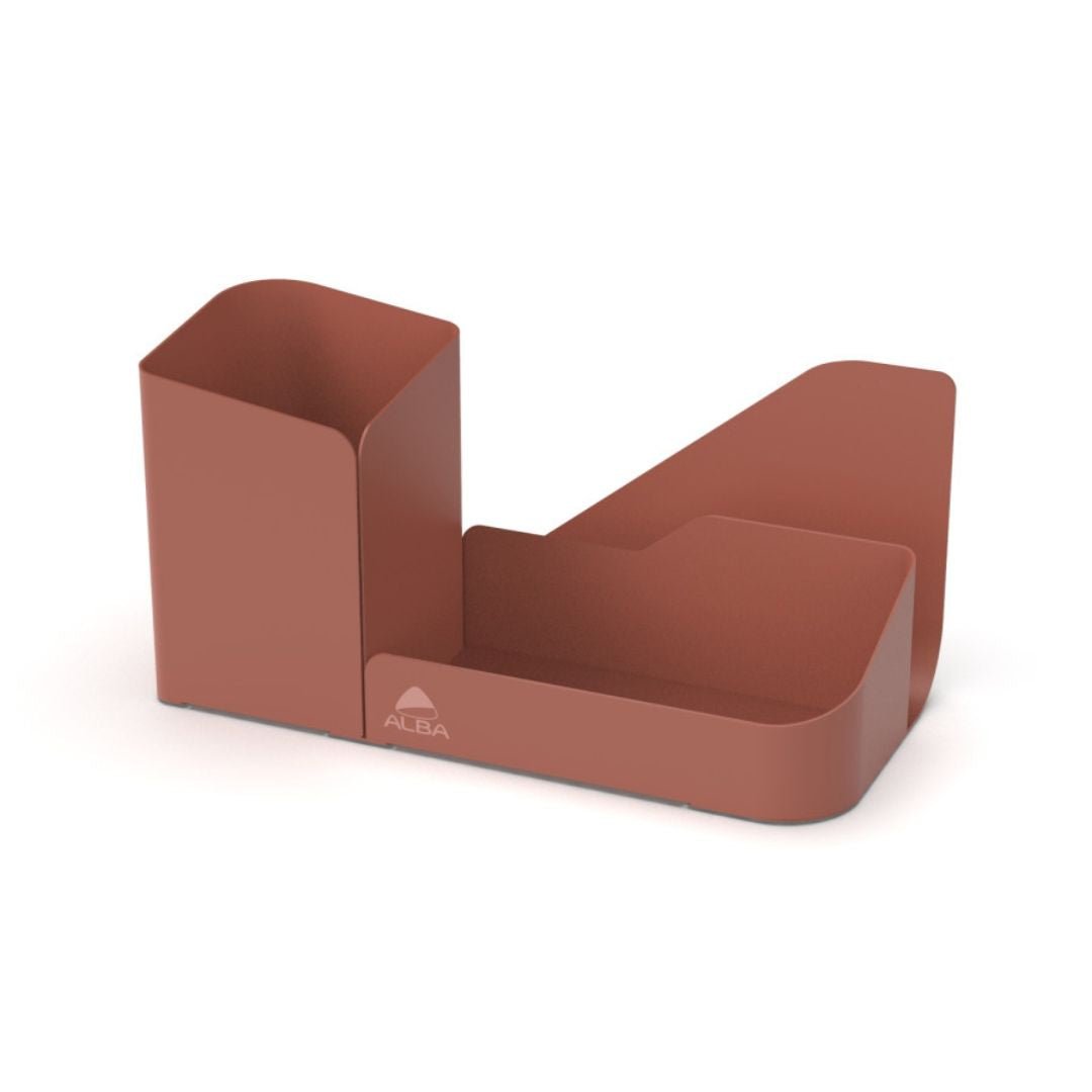 Organisateur Bureau 3 Compartiments - Métal Terracotta - SC Mobilier