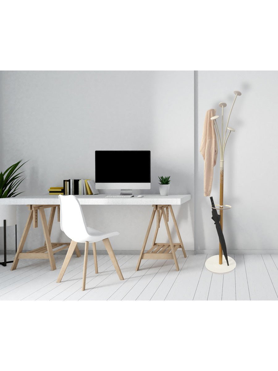 Portemanteau Design Festy - Bois et Blanc - SC Mobilier