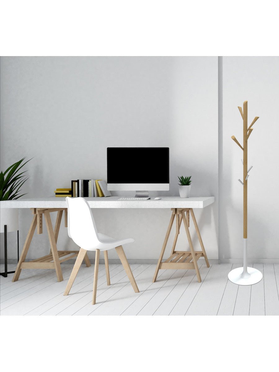 Portemanteau Tree - Bois et Blanc - SC Mobilier