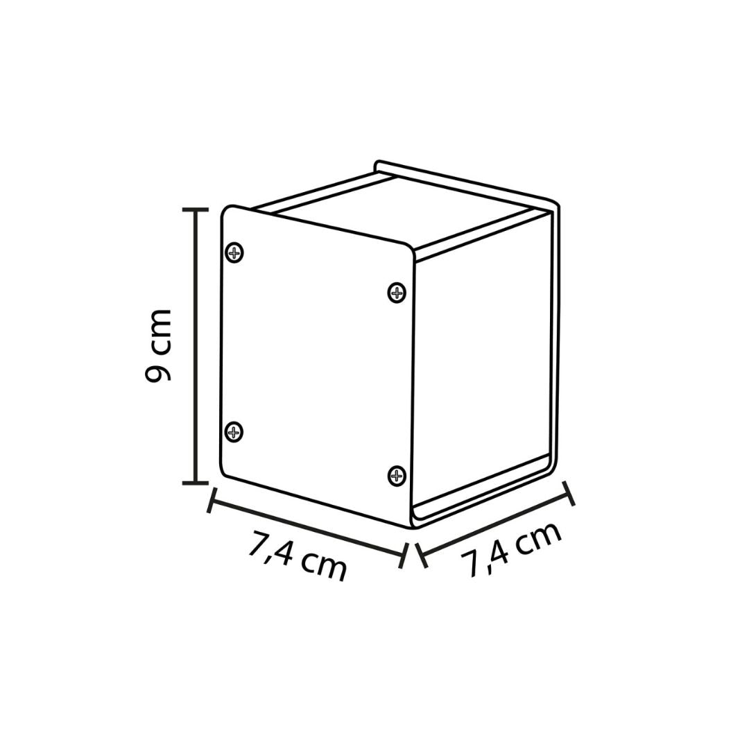Pot à Crayons Bois et Aluminium Noir - SC Mobilier