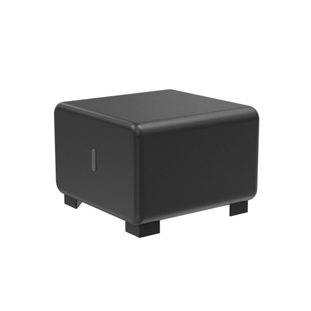 Pouf 1 Place Hizia - Simili Cuir Noir - SC Mobilier