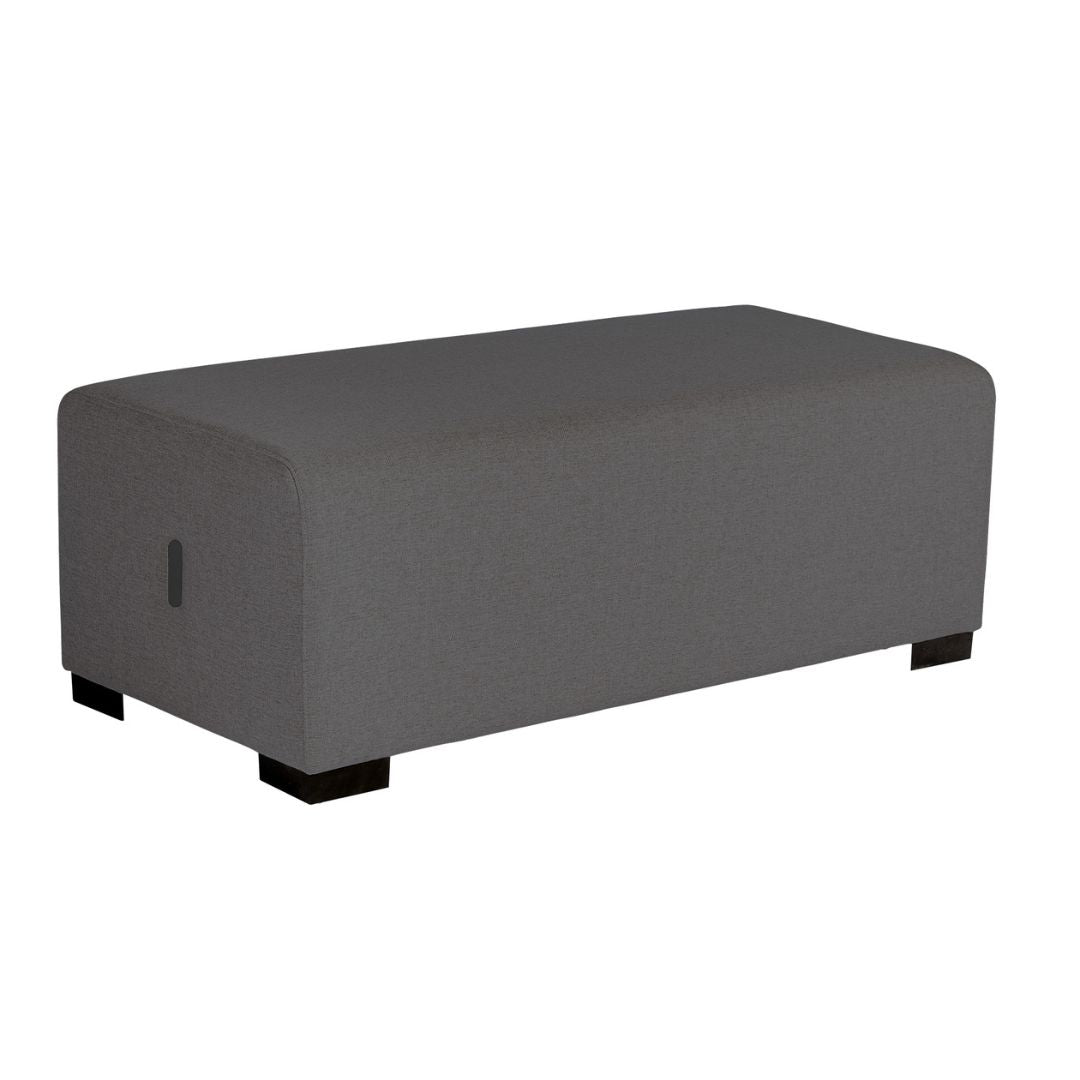 Pouf 2 Places Hizia - Gris Anthracite - SC Mobilier