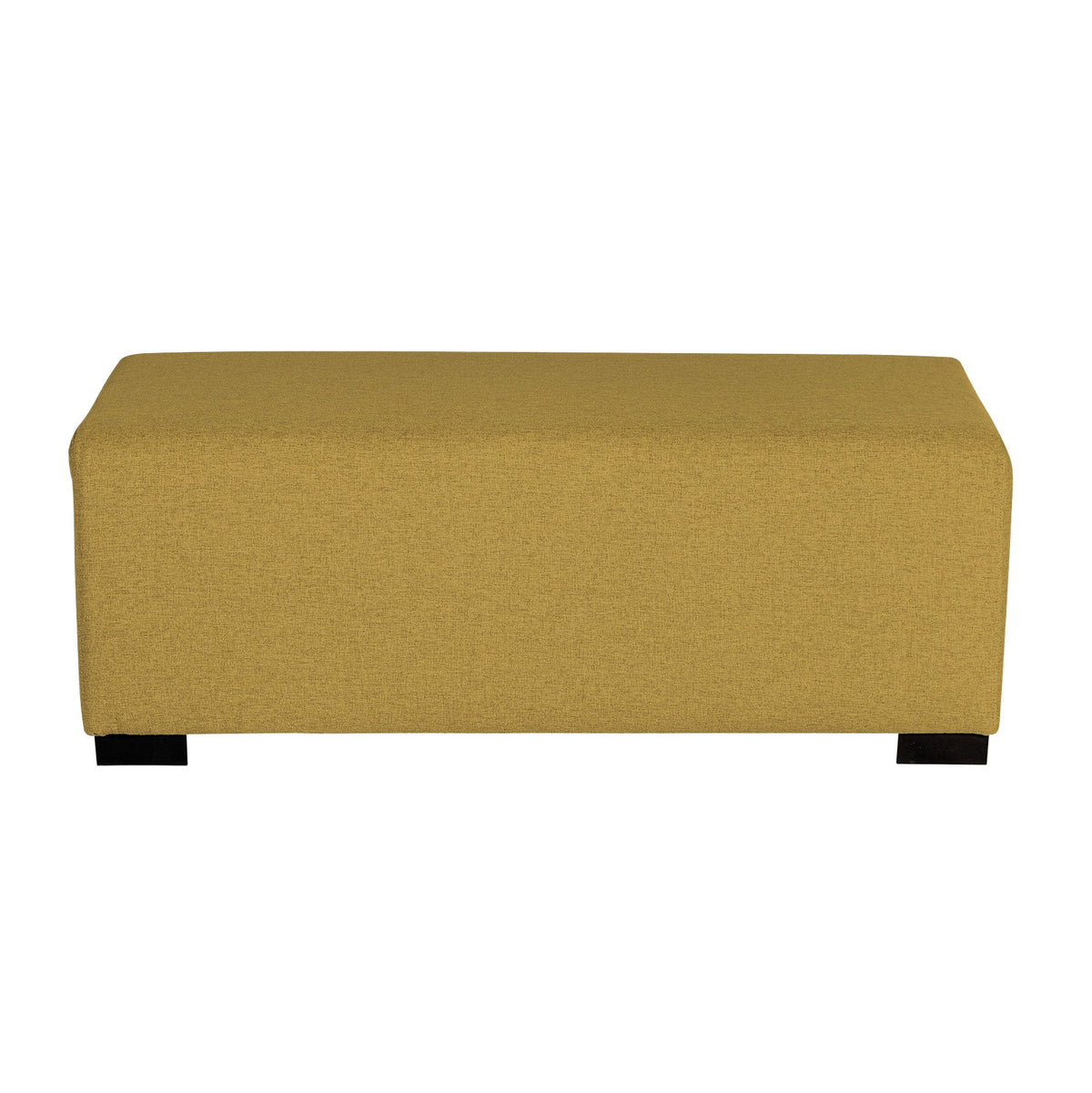 Pouf 2 Places Hizia - Jaune Safran - SC Mobilier