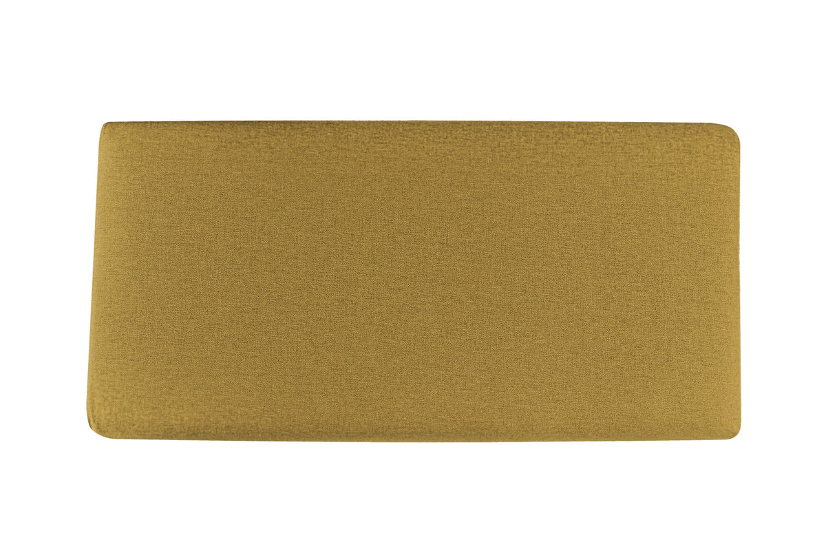 Pouf 2 Places Hizia - Jaune Safran - SC Mobilier