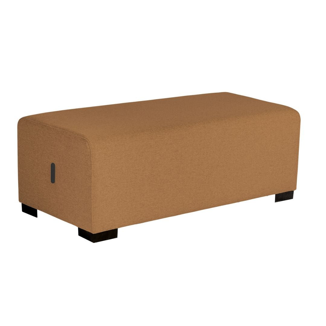 Pouf 2 Places Hizia - Terre de Sienne - SC Mobilier