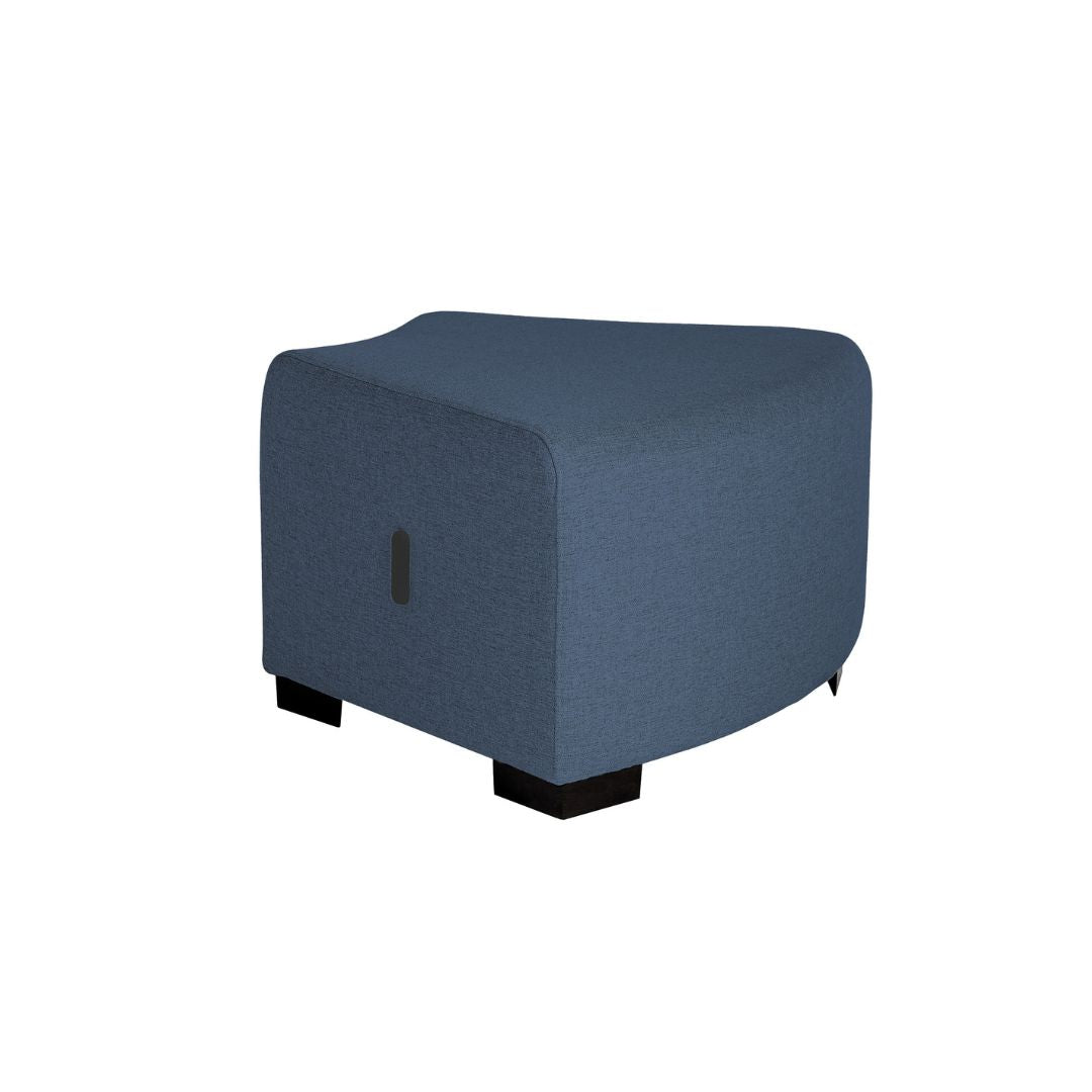 Pouf Angulaire Hizia - Bleu Denim - SC Mobilier