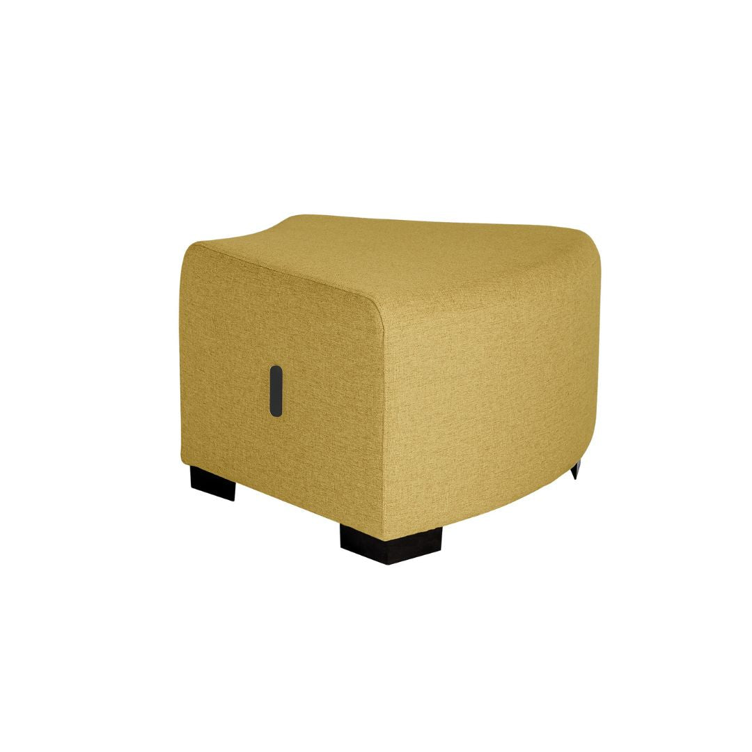 Pouf Angulaire Hizia - Jaune Safran - SC Mobilier
