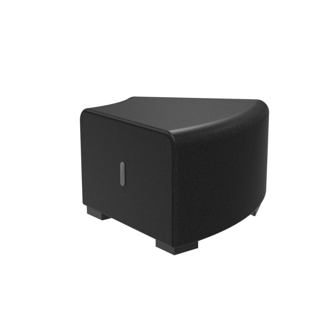 Pouf Angulaire Hizia - Simili Cuir Noir - SC Mobilier