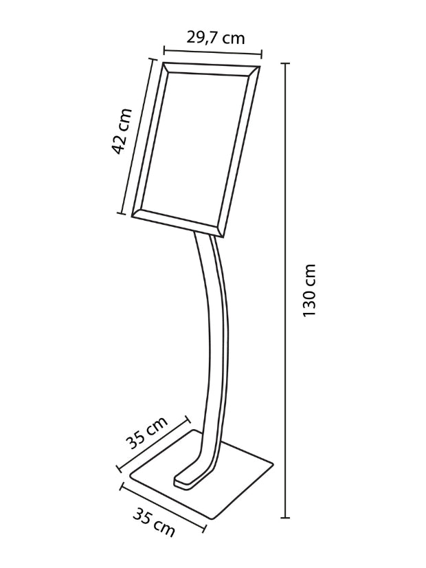 Présentoir d'Affichage A3 en Bois - SC Mobilier