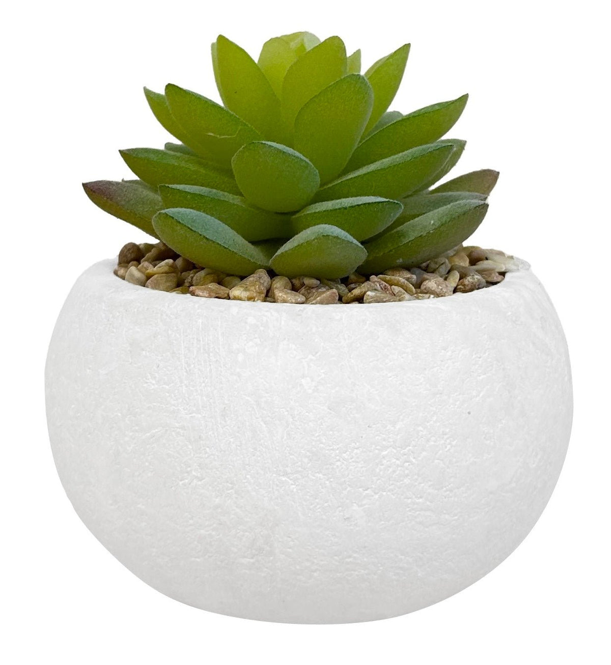 Set de 3 plantes artificielles, pot blanc, taille 11 cm - SC Mobilier