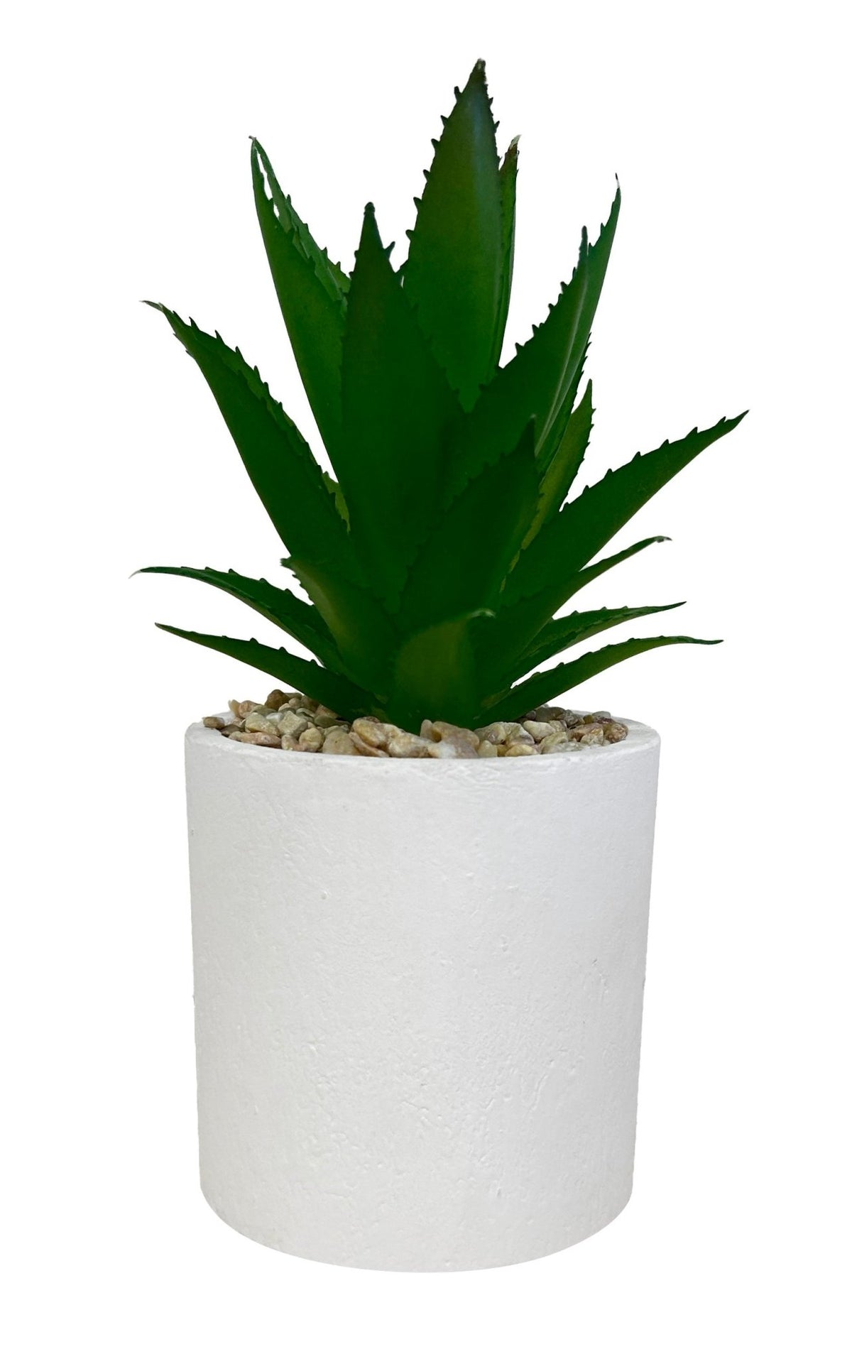 Set de 3 plantes artificielles, pot blanc, taille 16 cm - SC Mobilier