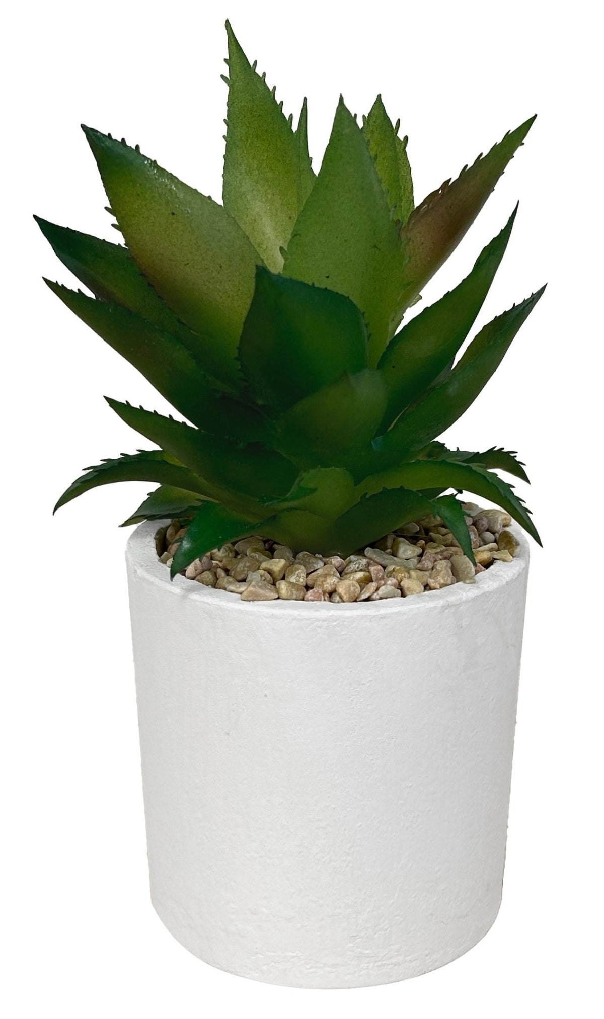 Set de 3 plantes artificielles, pot blanc, taille 16 cm - SC Mobilier
