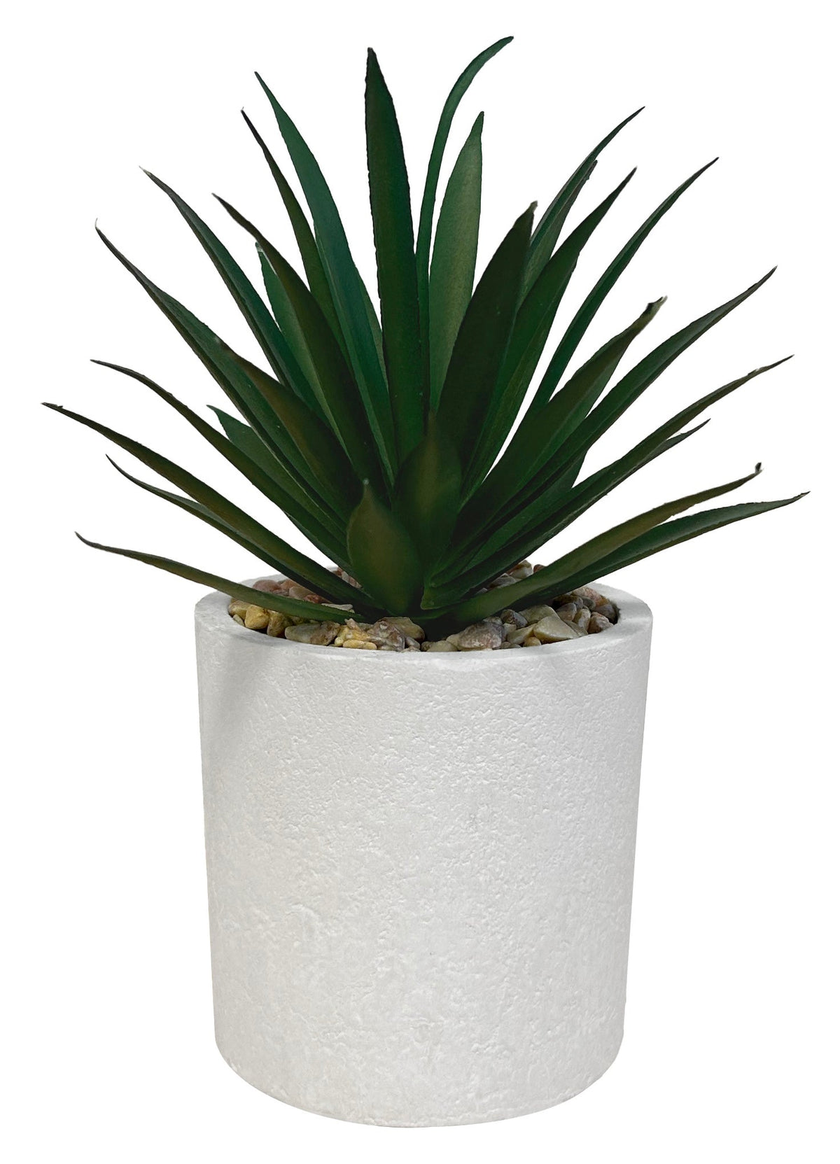 Set de 3 plantes artificielles, pot blanc, taille 16 cm - SC Mobilier