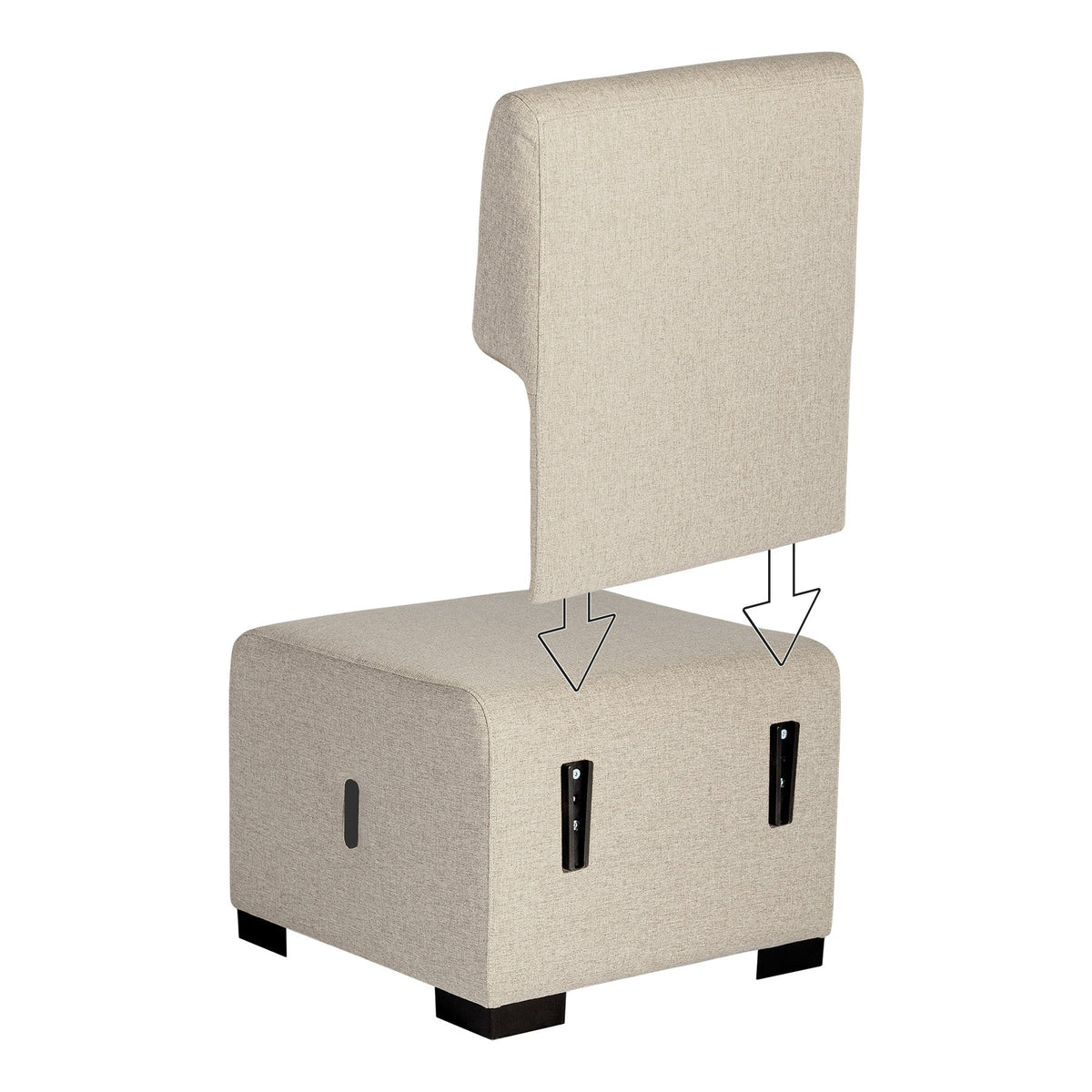 Siège 1 Place Hizia - Beige Sahara - SC Mobilier