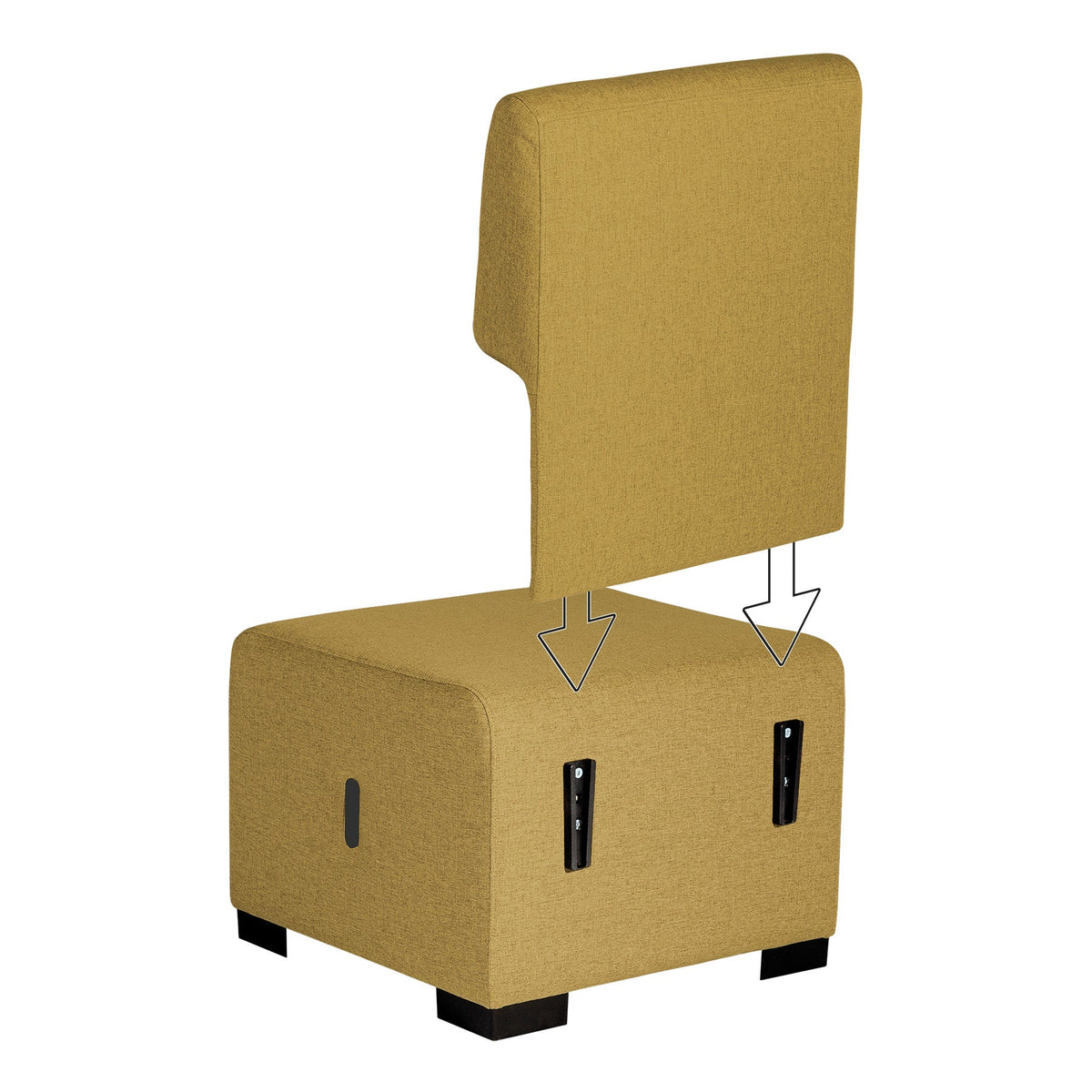 Siège 1 Place Hizia - Jaune Safran - SC Mobilier