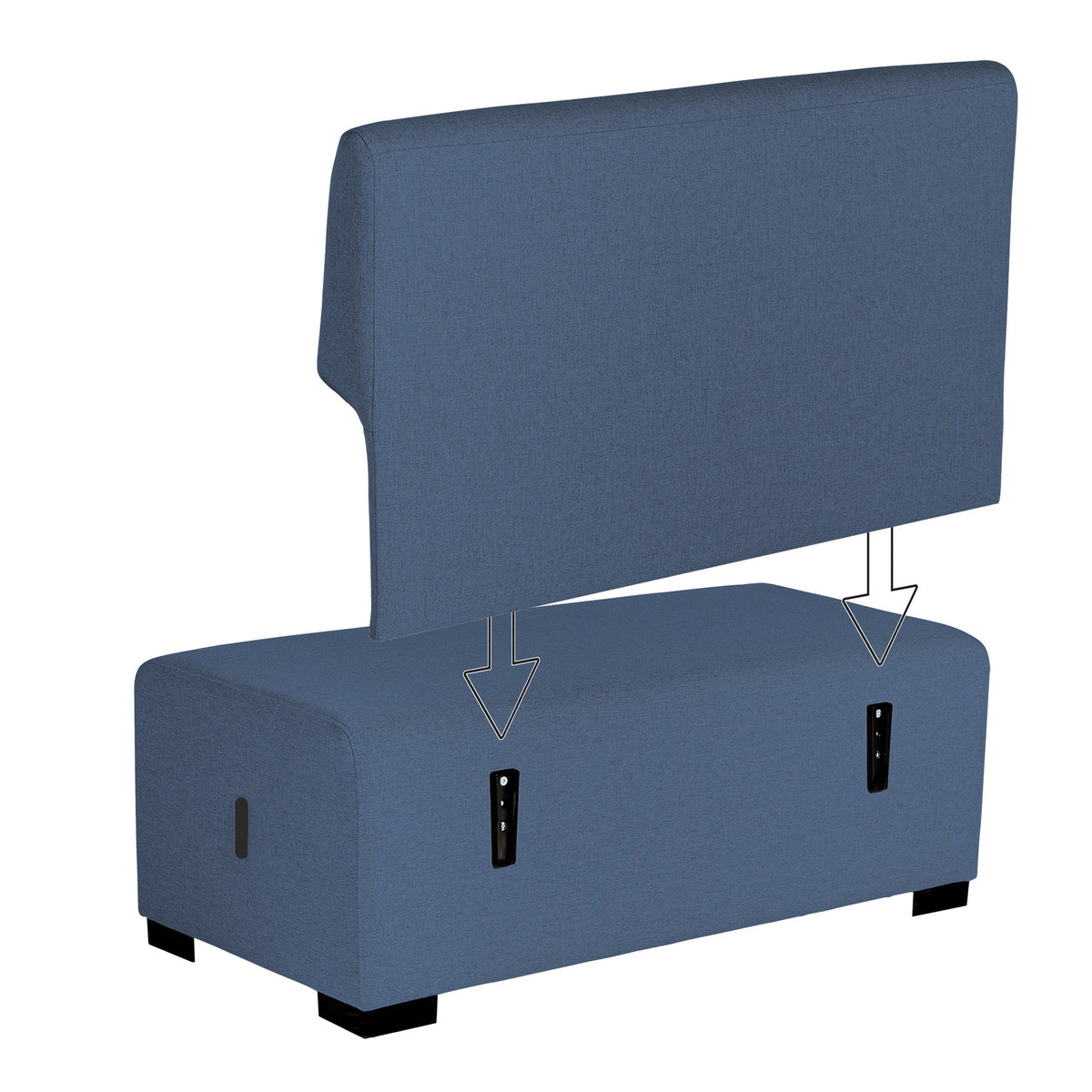 Siège 2 Places Hizia - Bleu Denim - SC Mobilier