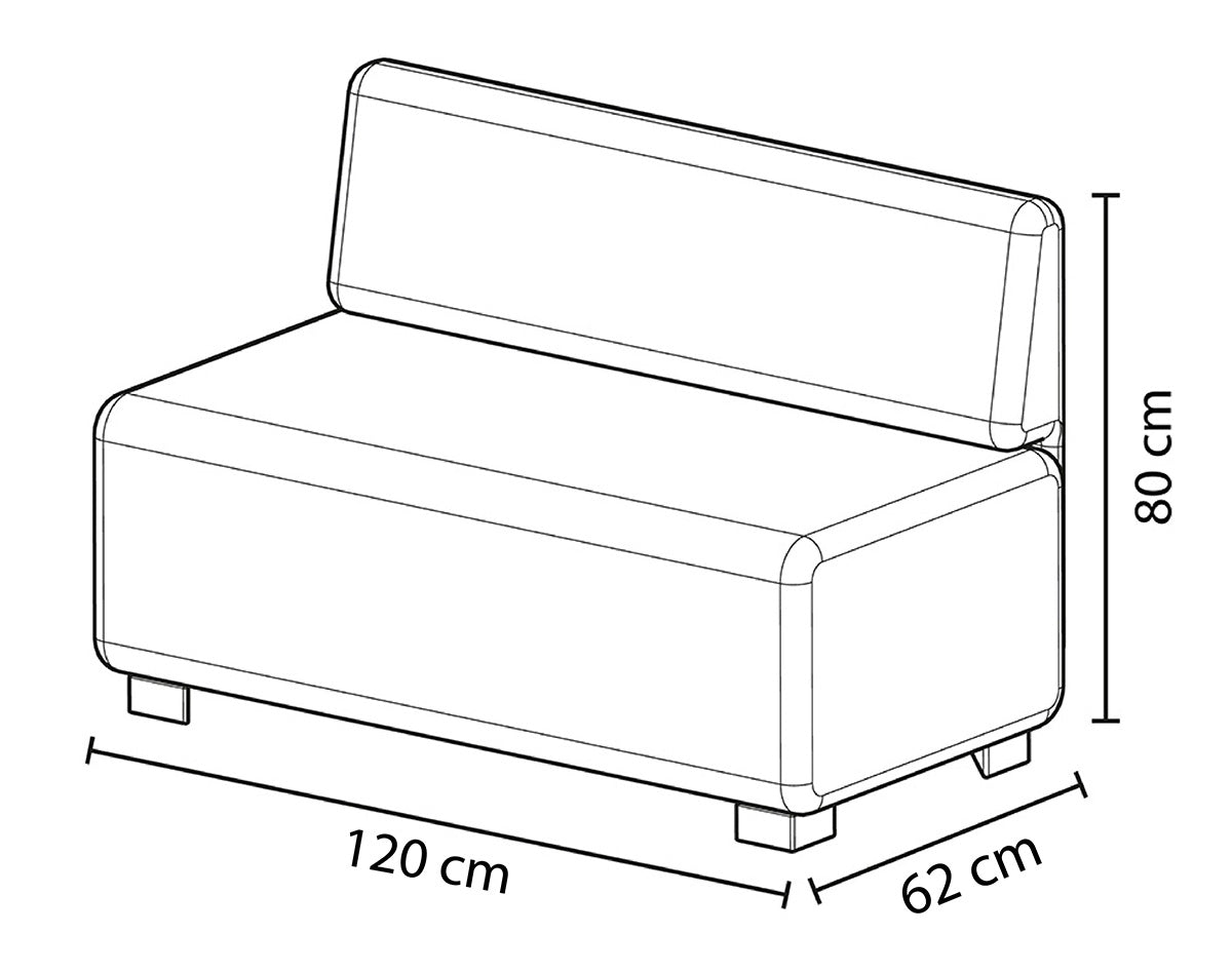 Siège 2 Places Hizia - Jaune Safran - SC Mobilier