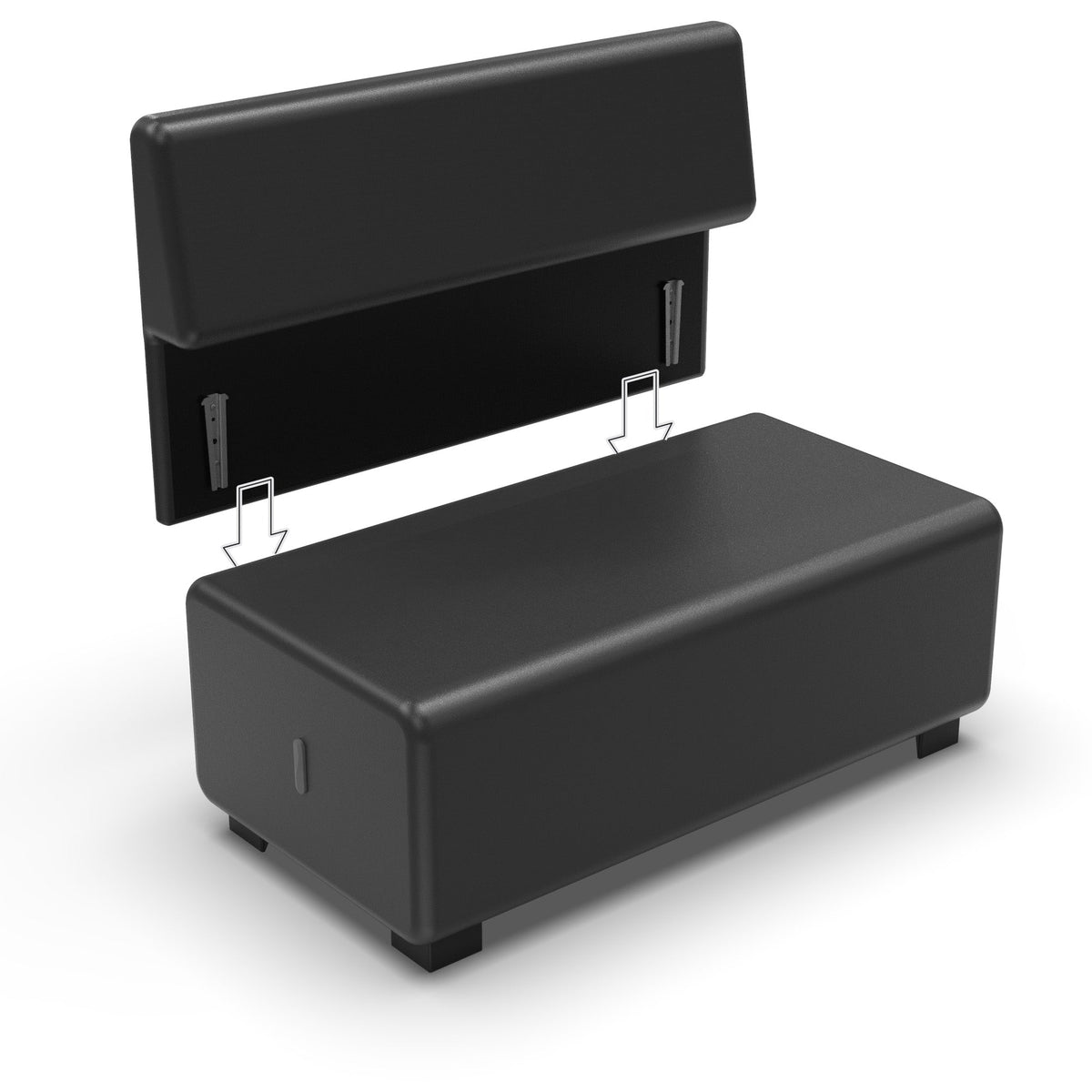 Siège 2 Places Hizia - Simili Cuir Noir - SC Mobilier