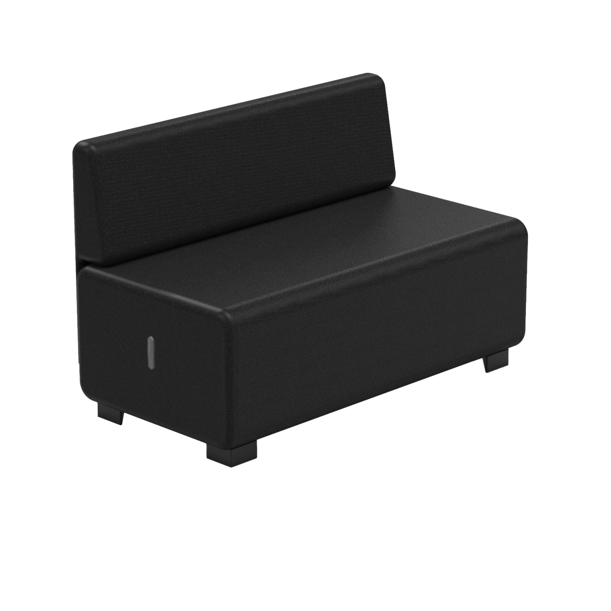 Siège 2 Places Hizia - Simili Cuir Noir - SC Mobilier