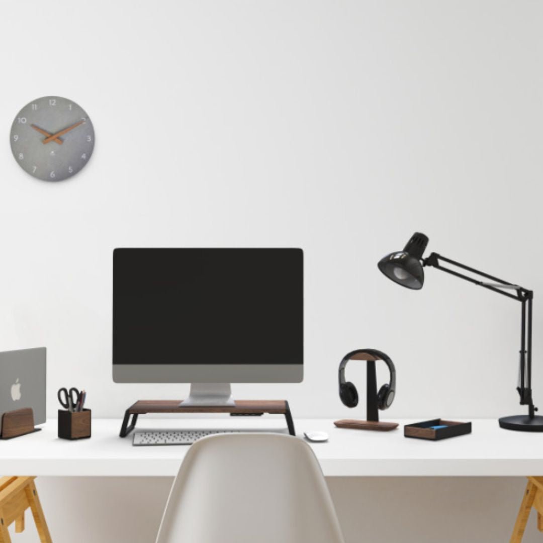 Support de Casque - Bois et Aluminium Noir - SC Mobilier