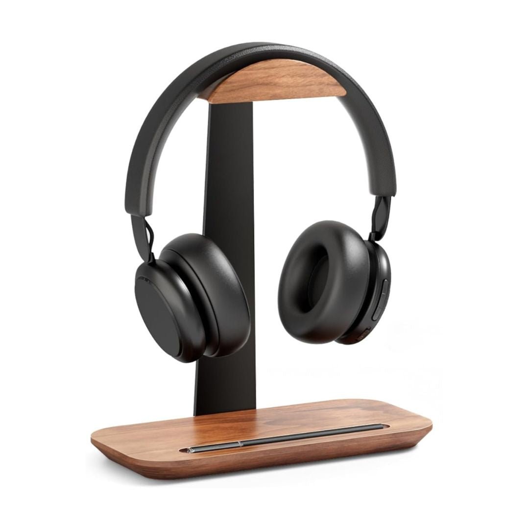 Support de Casque - Bois et Aluminium Noir - SC Mobilier