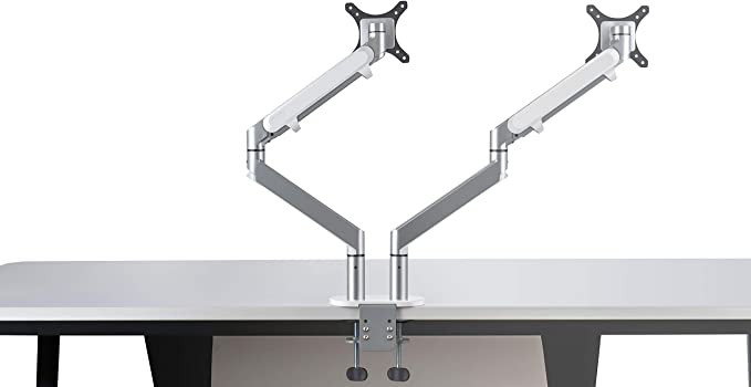 Bras Articulé Double Écran Ordinateur Jamy - Gris - SC Mobilier