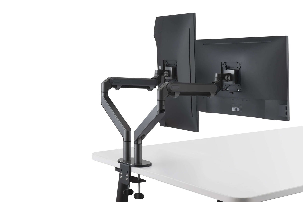 Bras Articulé Double Écran Ordinateur Jamy - Noir - SC Mobilier