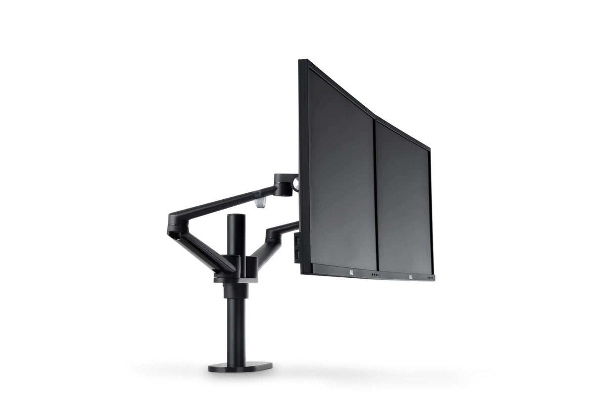 Bras Articulé Double Écran Ordinateur Samy - Noir - SC Mobilier