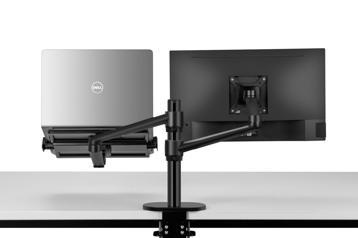 Bras Articulé Écran et Ordinateur Portable - Noir - SC Mobilier
