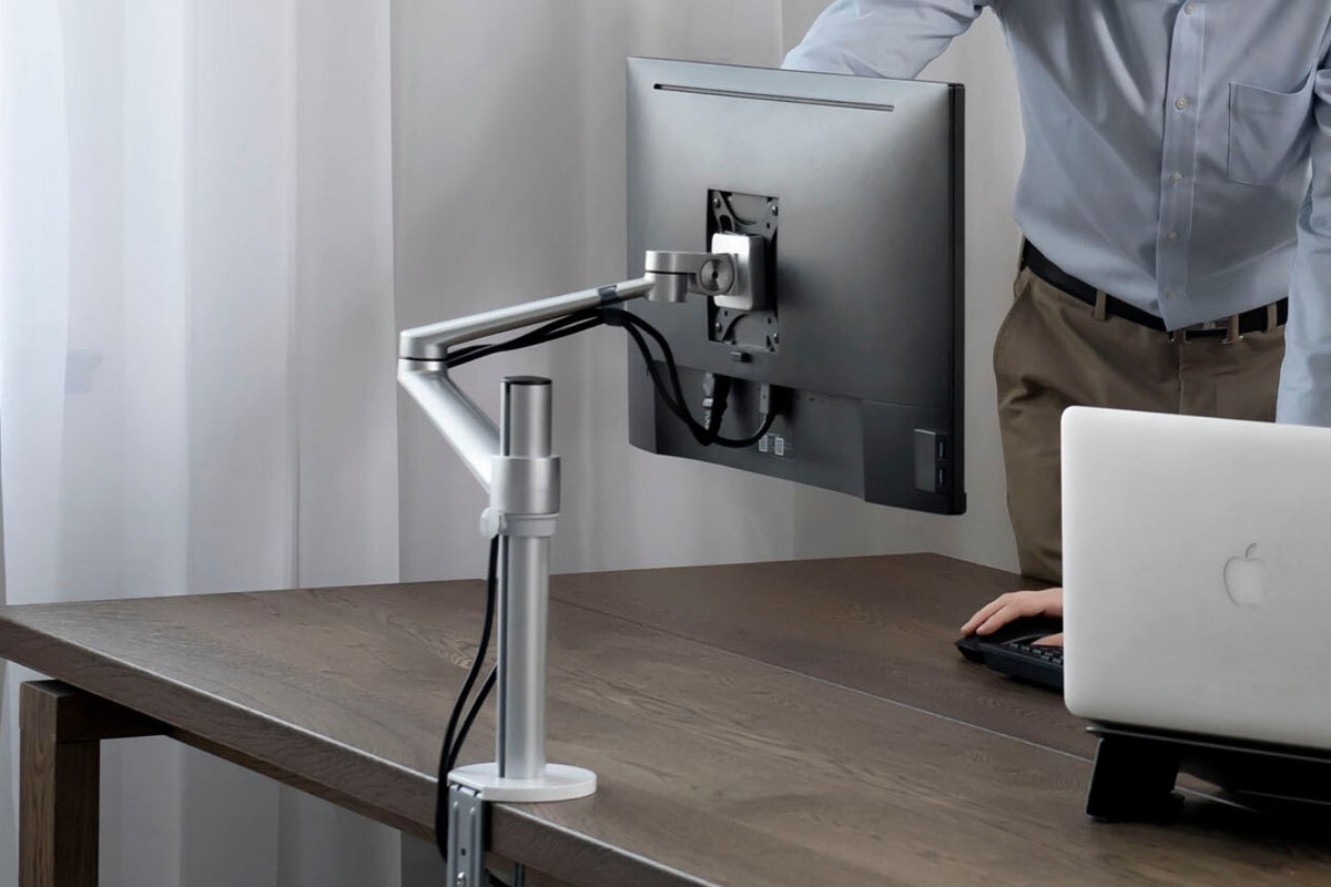 Bras Articulé Écran Ordinateur Samy - Gris - SC Mobilier