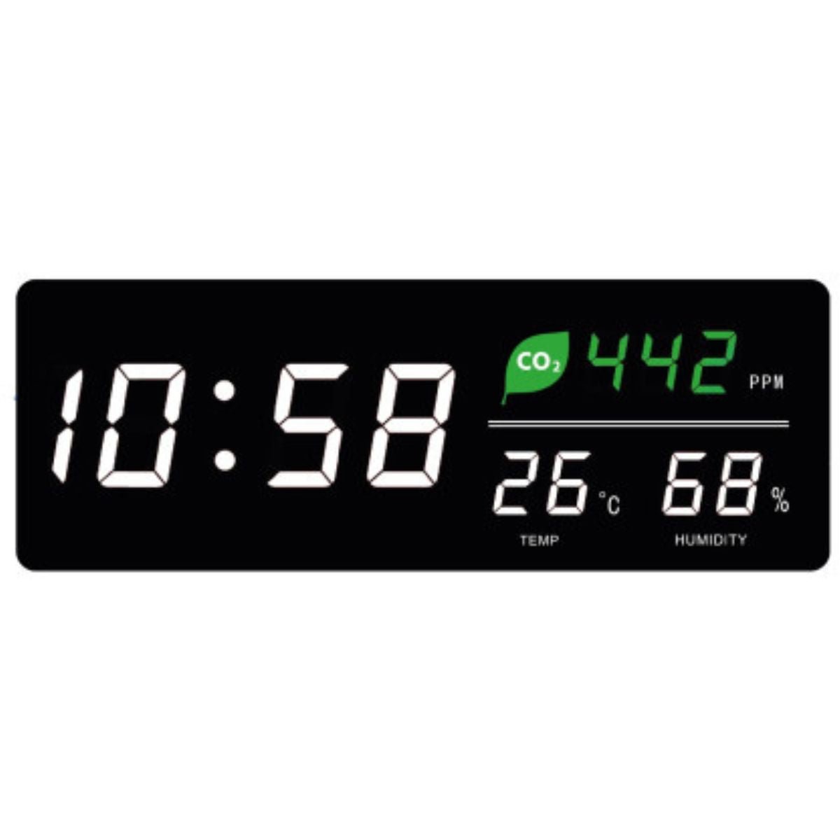 Horloge Digital LED avec Capteur CO2 - SC Mobilier