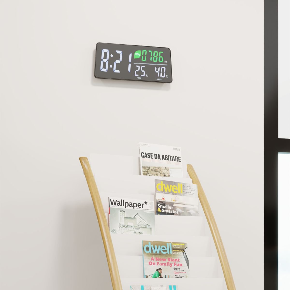 Horloge Digital LED avec Capteur CO2 - SC Mobilier