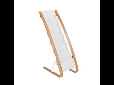 vidéo montage présentoir de documents 6 compartiments bois et blanc