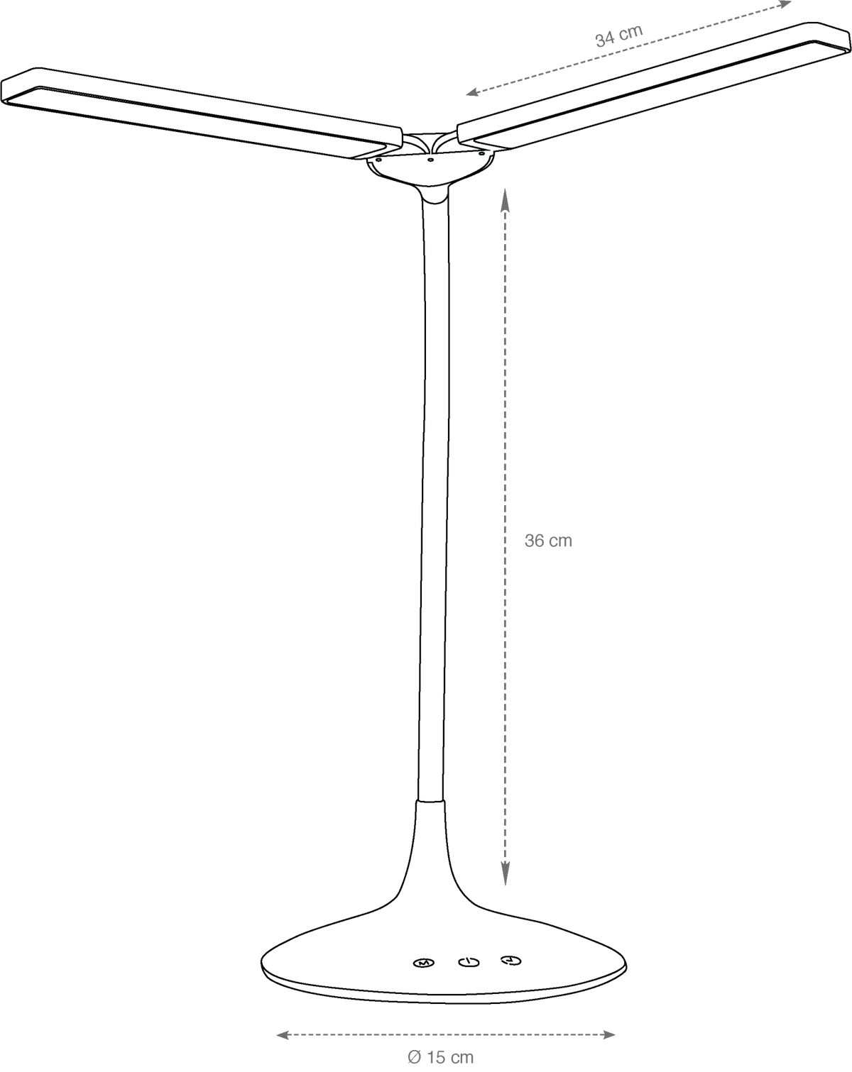 Lampe de Bureau Sans Fil - Noire - SC Mobilier