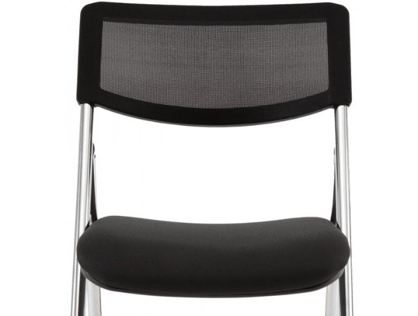 Lot de 2 Chaises Pliantes Confortables - Chromées - SC Mobilier