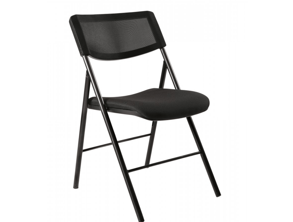 Lot de 2 Chaises Pliantes Confortables - Noires - SC Mobilier