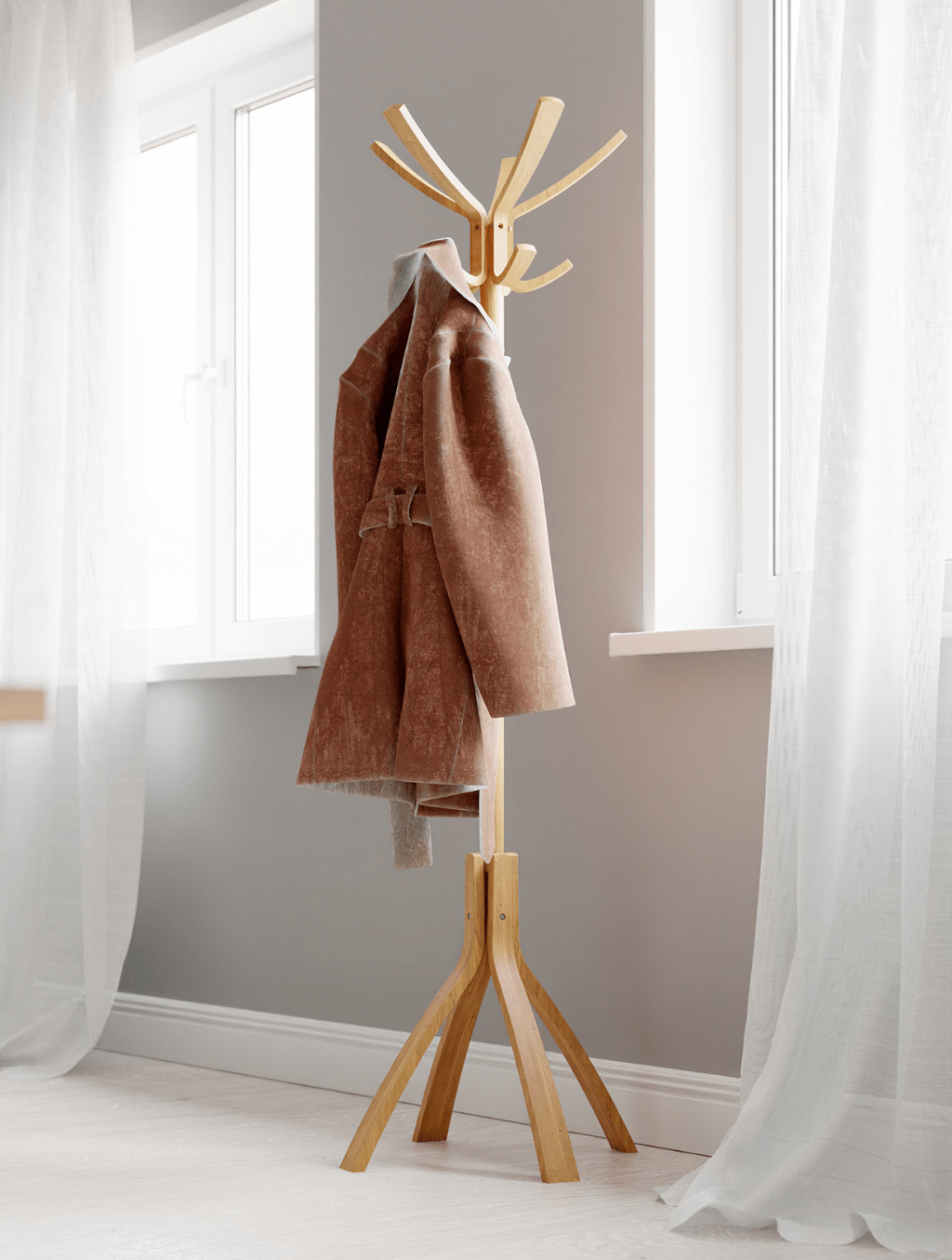 Portemanteau Café - Bois Clair - SC Mobilier