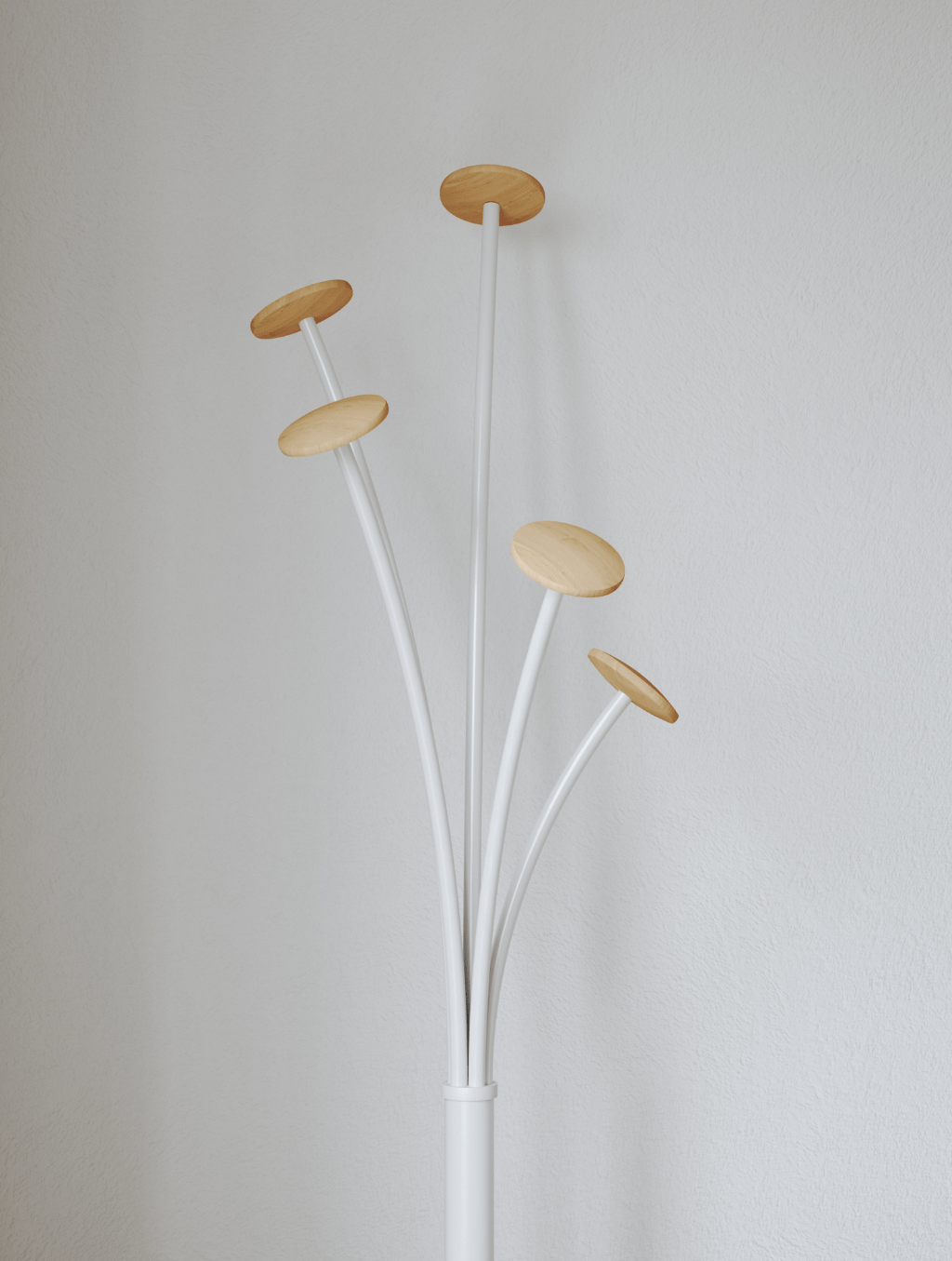 Portemanteau Design Festy - Blanc et Bois - SC Mobilier