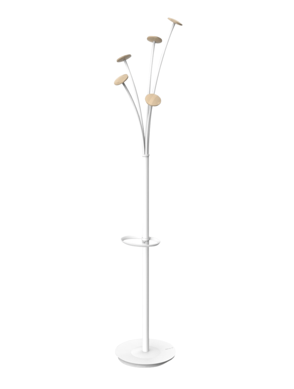 Portemanteau Design Festy - Blanc et Bois - SC Mobilier