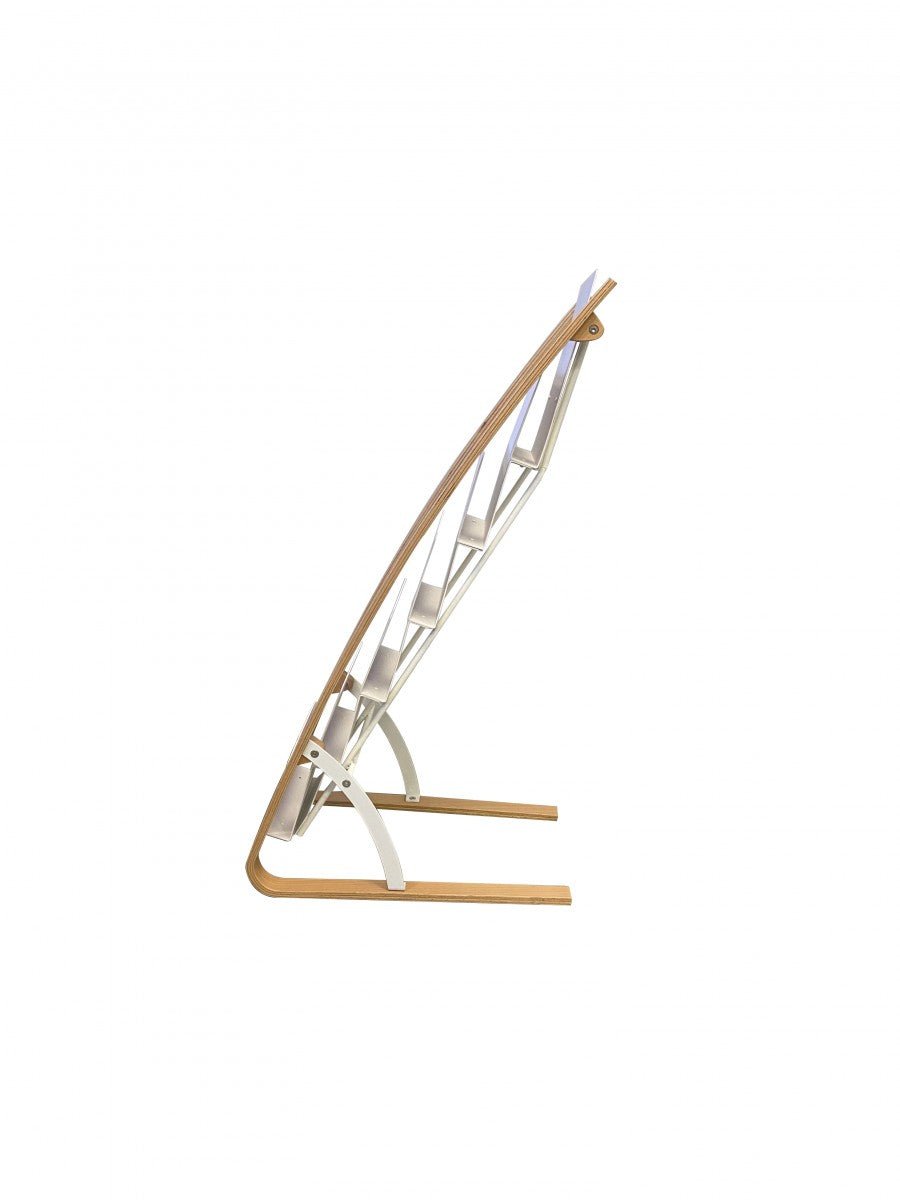 Présentoir de Sol 6 Compartiments - Bois et Blanc - SC Mobilier