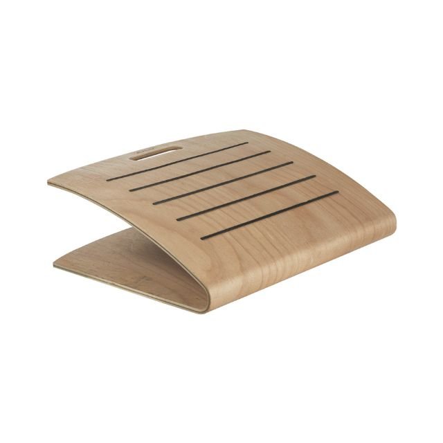 Repose-Pieds Réglable En Bois Avec Housse Polaire - 3 Positions Confort