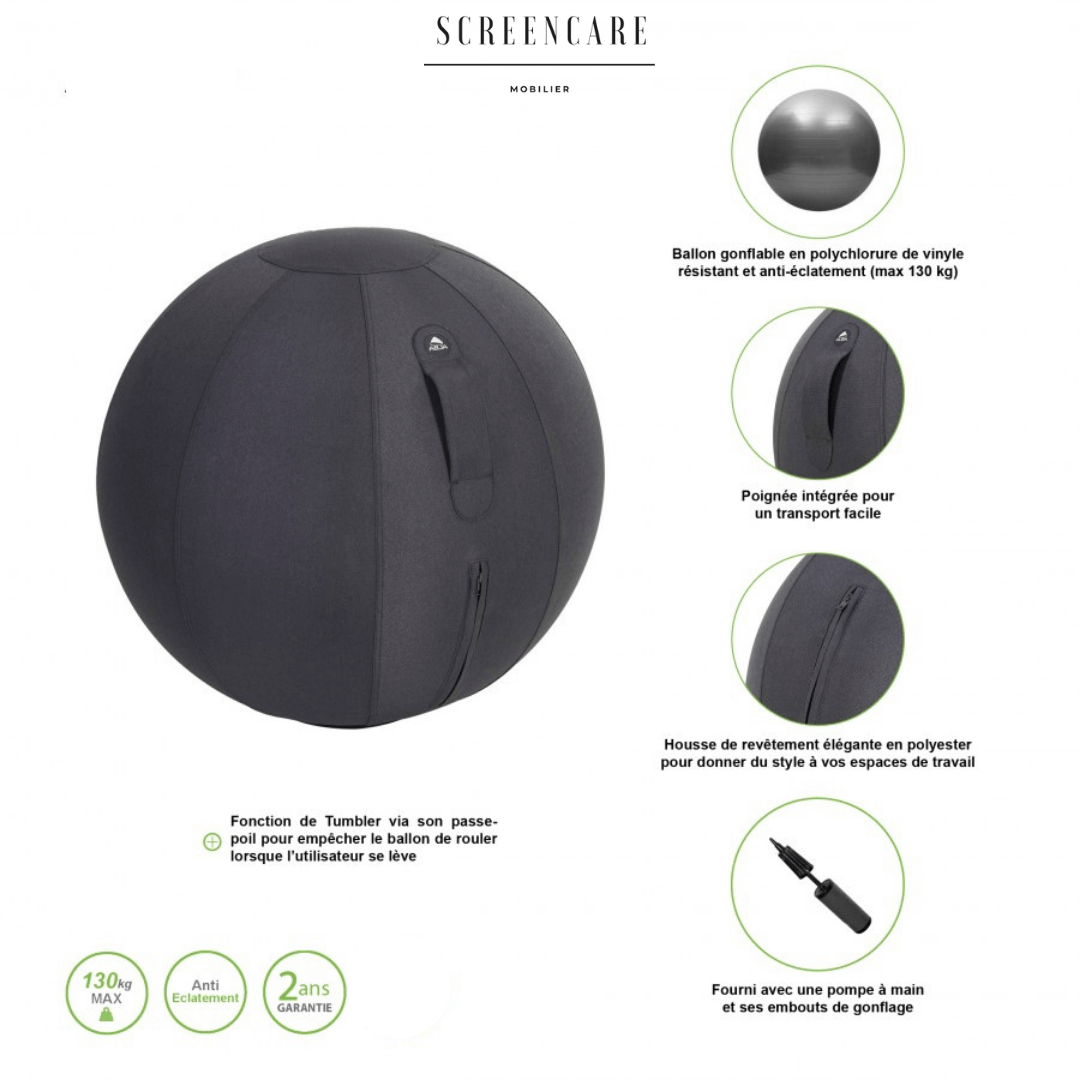 Swiss Ball Noir - SC Mobilier