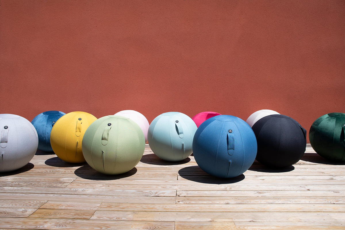 Swiss Ball Velours Bleu - SC Mobilier